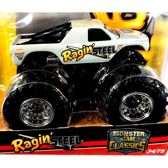 Hot Wheels Monster Jam Flag Series RAGIN' STEEL #34/75, New, See Pics/Descr. - Picture 2 of 3